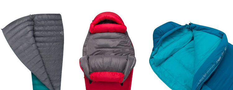 Sacos com opções diferentes de abertura dos zíperes
